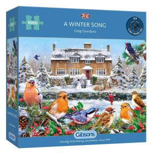 Puzzle 1000 Zimowy ptaków śpiew. Wydawca: G3. Multiszop.pl Opakowanie Puzzle 1000 Zimowy ptaków śpiew