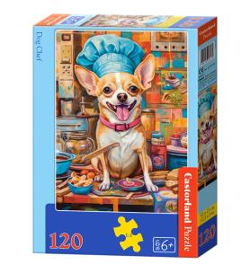 Puzzle 120 Dog Chef CASTOR. Wydawca: Castorland. Multiszop.pl Opakowanie Puzzle 120 Dog Chef CASTOR