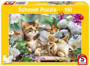 Puzzle 150 Figlarne kotki. Wydawca: Schmidt. Multiszop.pl Opakowanie Puzzle 150 Figlarne kotki