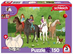 Puzzle 150 Schleich Klub jeździecki + figurka. Wydawca: Schmidt. Multiszop.pl Opakowanie Puzzle 150 Schleich Klub jeździecki + figurka