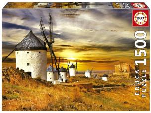 Puzzle 1500 Consuegra, Hiszpania. Wydawca: Educa. Multiszop.pl Opakowanie Puzzle 1500 Consuegra, Hiszpania