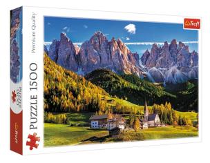 Opakowanie Puzzle 1500 Dolina Val di Funes, Włochy TREFL