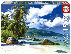 Puzzle 1500 Seszele. Wydawca: Educa. Multiszop.pl Opakowanie Puzzle 1500 Seszele