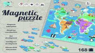 Opakowanie Puzzle 168 magnetyczne Mapa Świata