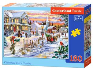 Puzzle 180 Choinka nadchodzi. Wydawca: Castorland. Multiszop.pl Opakowanie Puzzle 180 Choinka nadchodzi