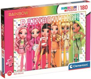Opakowanie Puzzle 180 Supercolor Rainbow High