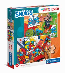 Opakowanie Puzzle 2 x 60 super kolor The Smurfs 24792