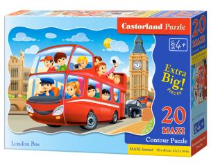 Puzzle 20 Maxi London Bus CASTOR. Wydawca: Castorland. Multiszop.pl Opakowanie Puzzle 20 Maxi London Bus CASTOR