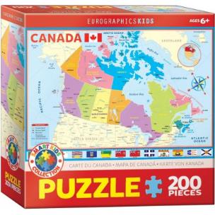 Opakowanie Puzzle 200 EG-Map of Canada for Kids 6200-0797
