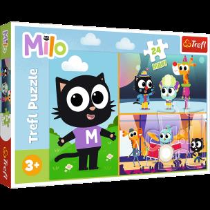 Opakowanie Puzzle 24 Maxi Przygody małego Kotka Milo 14371