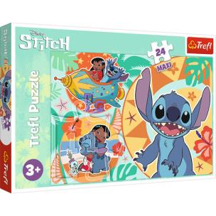 Opakowanie Puzzle 24 Maxi Wesoły dzień Lilo&Stitch TREFL