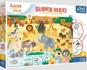 Opakowanie Puzzle 24 Super Maxi Bobaski na safari TREFL