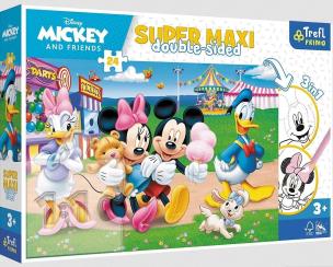 Puzzle 24 Super Maxi Mickey w wesołym miasteczku. Wydawca: Trefl. Multiszop.pl Opakowanie Puzzle 24 Super Maxi Mickey w wesołym miasteczku