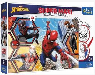 Puzzle 24 Super Maxi Spiderman wyrusza do akcji. Wydawca: Trefl. Multiszop.pl Opakowanie Puzzle 24 Super Maxi Spiderman wyrusza do akcji