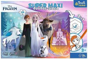 Puzzle 24 Super Maxi Wesoły świat Krainy Lodu. Wydawca: Trefl. Multiszop.pl Opakowanie Puzzle 24 Super Maxi Wesoły świat Krainy Lodu
