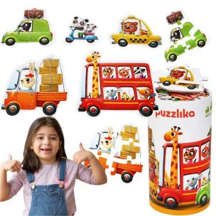 Puzzle 25 5w1 Samochody. Wydawca: CUBIKA. Multiszop.pl Opakowanie Puzzle 25 5w1 Samochody