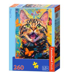 Puzzle 260 Happy Cat CASTOR. Wydawca: Castorland. Multiszop.pl Opakowanie Puzzle 260 Happy Cat CASTOR