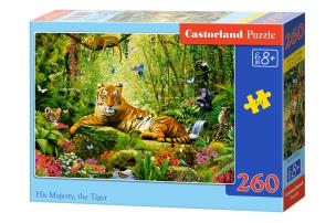 Puzzle 260 His Majesty the Tiger B-27569. Wydawca: CASTOR. Multiszop.pl Opakowanie Puzzle 260 His Majesty the Tiger B-27569