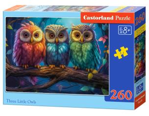 Puzzle 260 Three Little Owls CASTOR. Wydawca: Castorland. Multiszop.pl Opakowanie Puzzle 260 Three Little Owls CASTOR