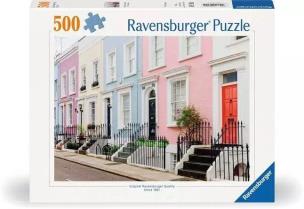 Puzzle 2D 500 Kolorowe Kamienice Londyn. Wydawca: Ravensburger. Multiszop.pl Opakowanie Puzzle 2D 500 Kolorowe Kamienice Londyn