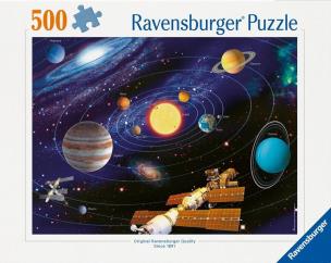 Puzzle 2D 500 Układ słoneczny. Wydawca: Ravensburger. Multiszop.pl Opakowanie Puzzle 2D 500 Układ słoneczny