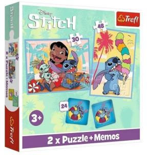 Opakowanie Puzzle 2w1 + memos Wesoły dzień Lilo&Stitch TREFL