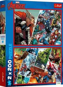 Opakowanie Puzzle 2x200 Obrońcy Świata Disney Marvel The Avengers 13318