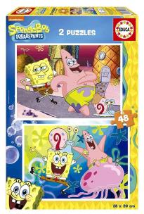 Opakowanie Puzzle 2x48 SpongeBob Kanciastoporty G3