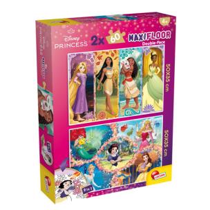 Puzzle 2x60 Księżniczki MaxiFloor Double-Face. Wydawca: Lisciani. Multiszop.pl Opakowanie Puzzle 2x60 Księżniczki MaxiFloor Double-Face