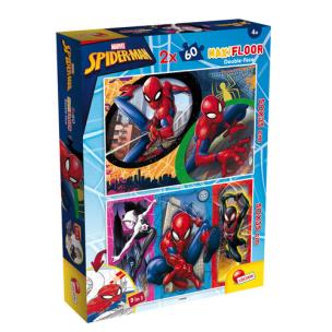 Puzzle 2x60 Spider-Man Marvel MaxiFloor. Wydawca: Lisciani. Multiszop.pl Opakowanie Puzzle 2x60 Spider-Man Marvel MaxiFloor
