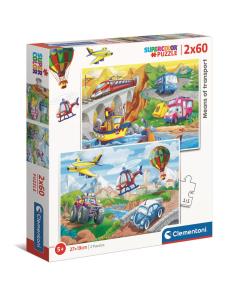 Opakowanie Puzzle 2x60 Super Kolor Means of Transport