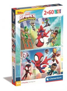 Puzzle 2x60 Super Kolor Spidey. Wydawca: Clementoni. Multiszop.pl Opakowanie Puzzle 2x60 Super Kolor Spidey