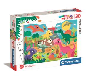 Opakowanie Puzzle 30 Super Kolor Happy Dinos