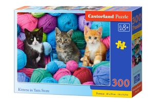 Puzzle 300 el. B-030477 Kittens in Yarn Store. Wydawca: Castorland. Multiszop.pl Opakowanie Puzzle 300 el. B-030477 Kittens in Yarn Store