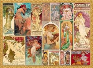 Opakowanie Puzzle 3000 Collage, Alfons Mucha