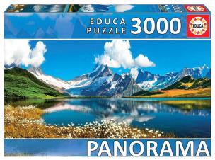 Puzzle 3000 Jezioro Bachalp/Szwajcaria (panorama). Wydawca: Educa. Multiszop.pl Opakowanie Puzzle 3000 Jezioro Bachalp/Szwajcaria (panorama)