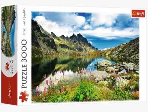 Okładka książki Puzzle 3000 Jezioro w górach TREFL