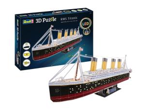 Puzzle 3D 266 RMS Titanic - LED Edition. Wydawca: Revell. Multiszop.pl Opakowanie Puzzle 3D 266 RMS Titanic - LED Edition