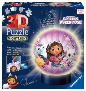 Opakowanie Puzzle 3D 72 Świecąca Kula: Koci Domek Gabi