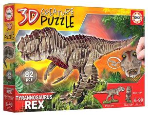 Opakowanie Puzzle 3D Dinozaury - Tyranozaur Rex 82 el. G3