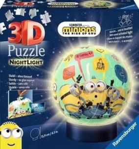 Puzzle 3D Świecąca kula: Minionki. Wydawca: Ravensburger. Multiszop.pl Opakowanie Puzzle 3D Świecąca kula: Minionki