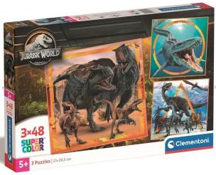 Opakowanie Puzzle 3x48 Super Kolor Jurassic World