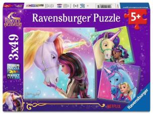 Puzzle 3x49 Unicorn Academy. Wydawca: Ravensburger. Multiszop.pl Opakowanie Puzzle 3x49 Unicorn Academy