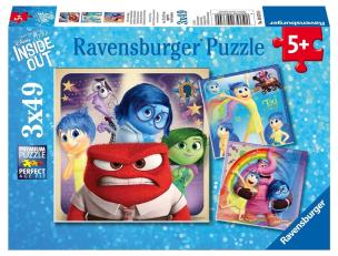 Puzzle 3x49 W głowie się nie mieści. Wydawca: Ravensburger. Multiszop.pl Opakowanie Puzzle 3x49 W głowie się nie mieści