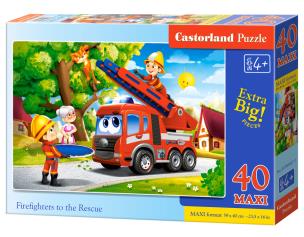 Puzzle 40 Firefighters to the Rescue CASTOR. Wydawca: Castorland. Multiszop.pl Opakowanie Puzzle 40 Firefighters to the Rescue CASTOR