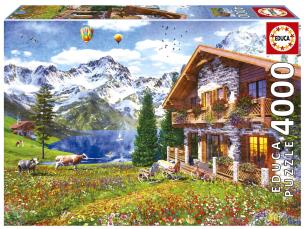 Puzzle 4000 Dom w Alpach. Wydawca: Educa. Multiszop.pl Opakowanie Puzzle 4000 Dom w Alpach