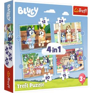 Opakowanie Puzzle 4w1 Bluey i jego świat