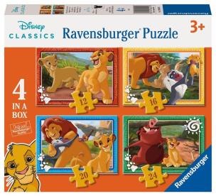 Puzzle 4w1 Król Lew. Wydawca: Ravensburger. Multiszop.pl Opakowanie Puzzle 4w1 Król Lew