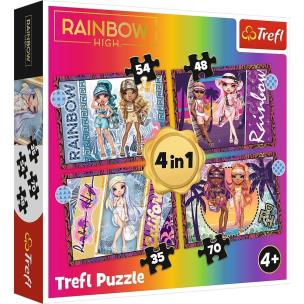Puzzle 4w1 Modne laleczki TREFL. Wydawca: Trefl. Multiszop.pl Opakowanie Puzzle 4w1 Modne laleczki TREFL