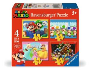 Puzzle 4w1 Super Mario. Wydawca: Ravensburger. Multiszop.pl Opakowanie Puzzle 4w1 Super Mario
